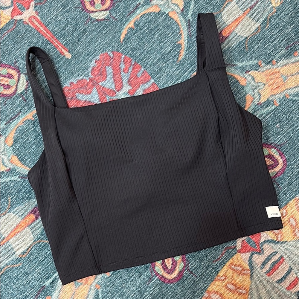 Vuori Inversion Rib Black Ribbed Support Tank L - Picture 2 of 5